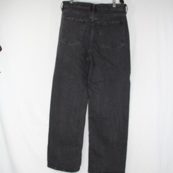 Old Navy Extra High-Rise Sky-Hi Wide-Leg Jeans Women's 10 Faded Black Wash NEW - Picture 1 of 10